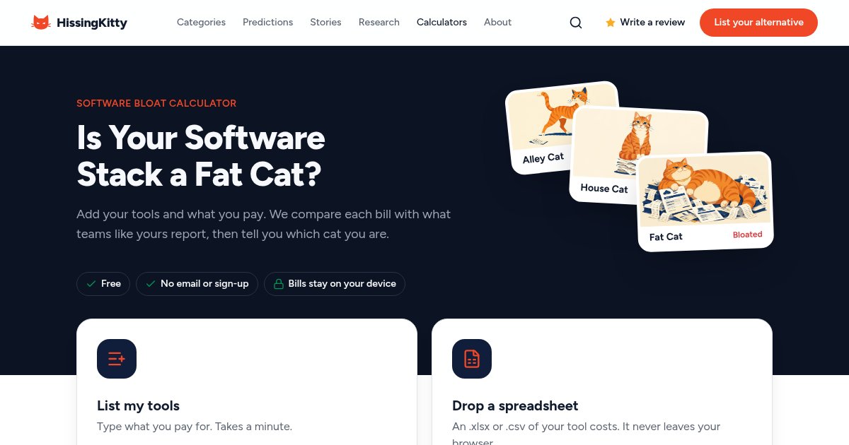Software Bloat Calculator