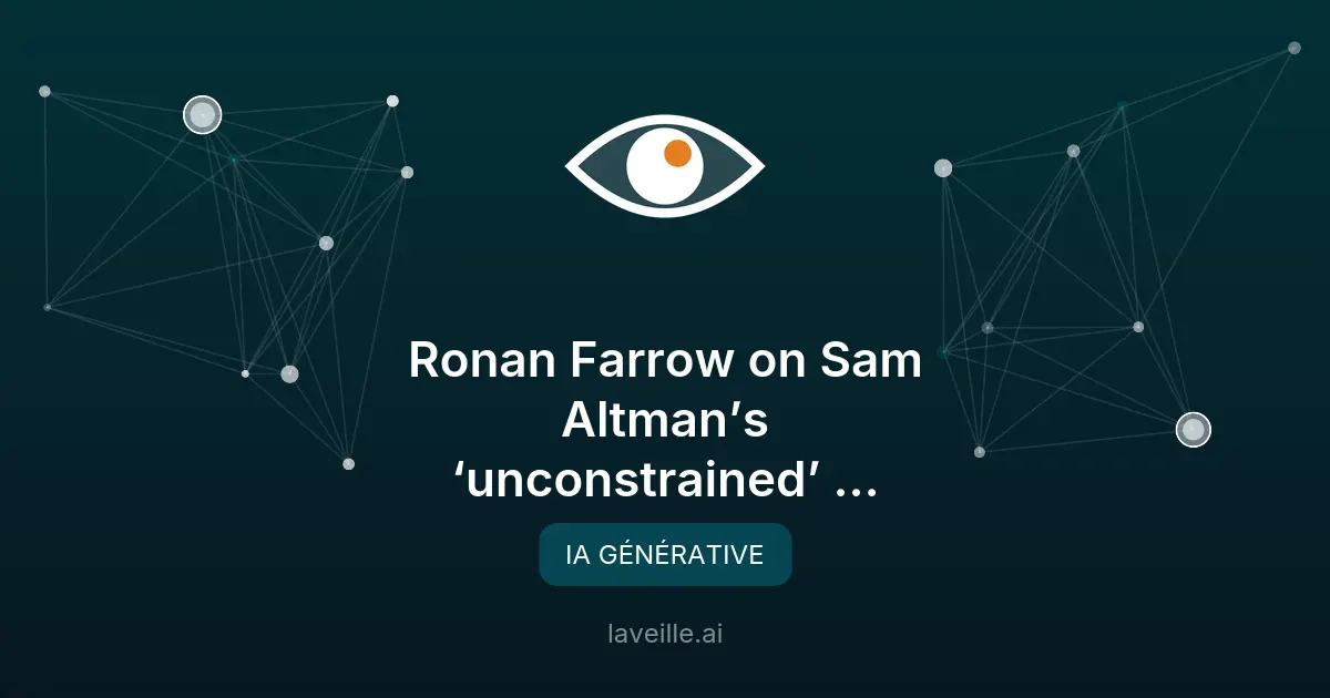 Ronan Farrow documente les mensonges de Sam Altman
