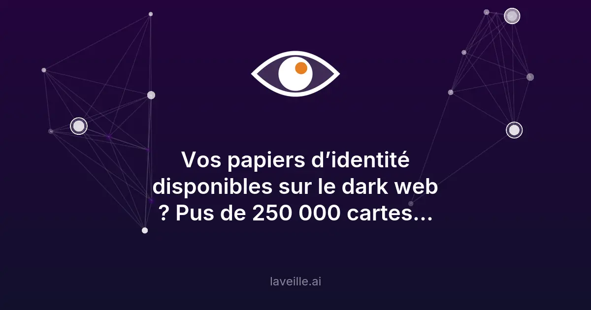 250 000 pièces d'identité françaises vendues sur le dark web