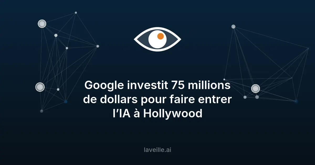 Google investit 75M$ dans l'IA pour Hollywood