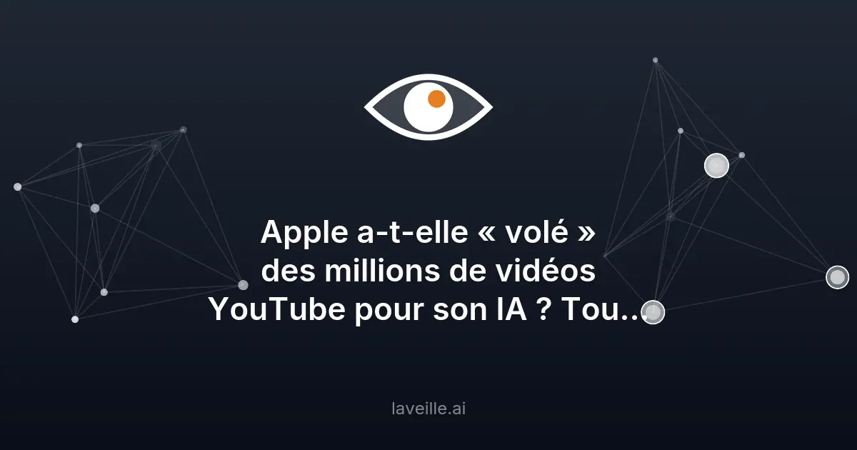 Apple accusée d'avoir volé des vidéos YouTube pour son IA