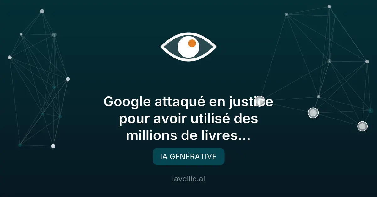 Google poursuivi pour utilisation illégale de livres protégés pour Gemini