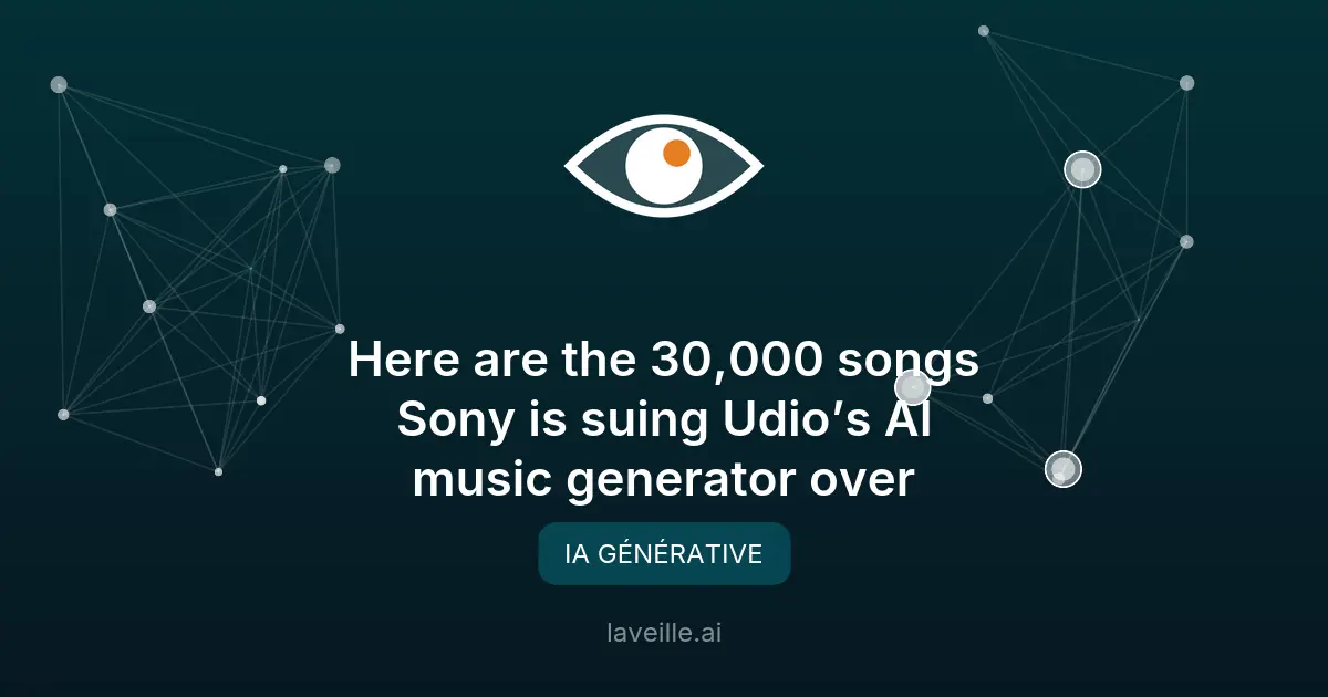 Sony poursuit Udio pour 30 000 chansons utilisées par son IA