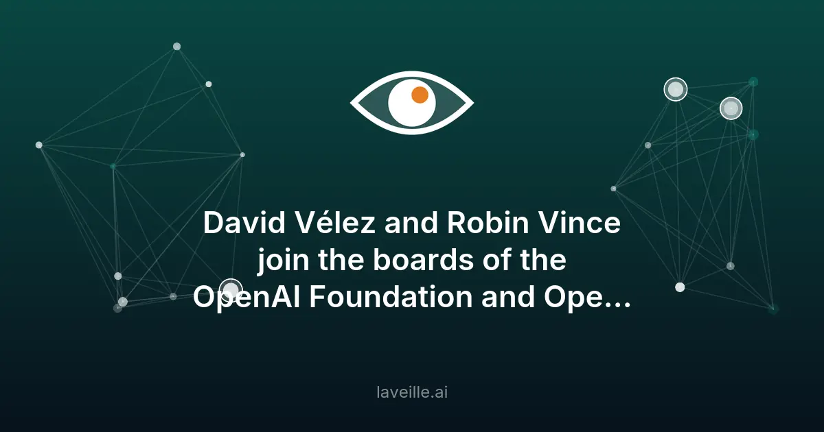 David Vélez et Robin Vince rejoignent OpenAI