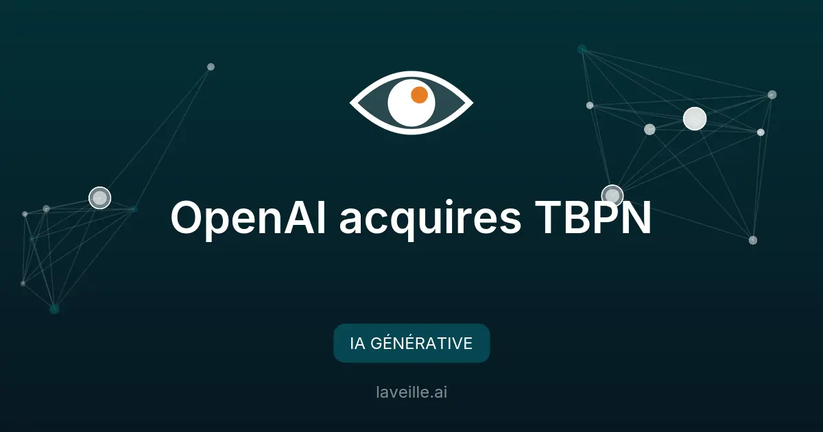 OpenAI acquiert TBPN pour booster l'IA et les médias